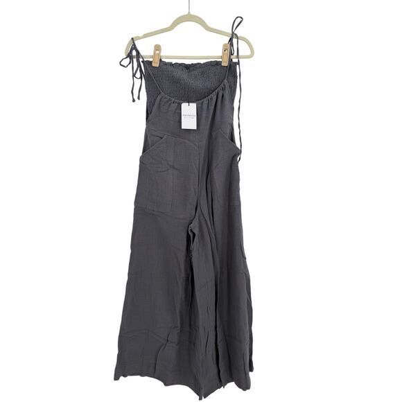 Promesa Women's Charcoal Paradise Pause Smocked Bust Jumpsuit Size S - Picture 5 of 8